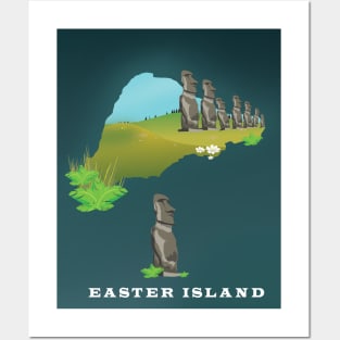 Easter Island travel poster Posters and Art